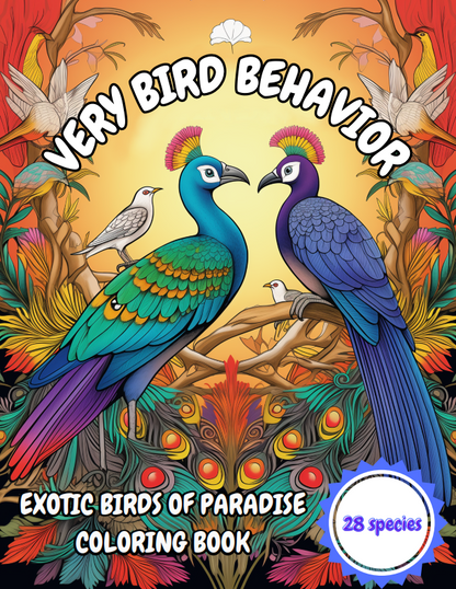 Bird Species Coloring Book